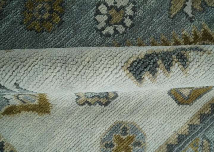 Ivory, Gray and Camel Traditional Medallion Area Rug