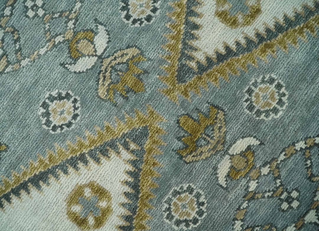 Ivory, Gray and Camel Traditional Medallion Area Rug