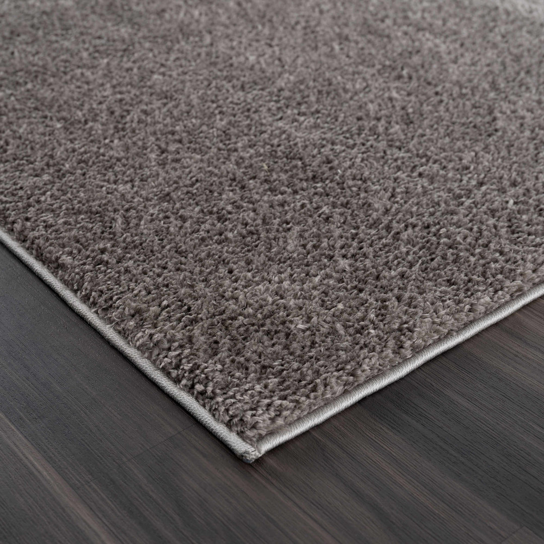 Judy Modern Solid Charcoal Polyester Rug