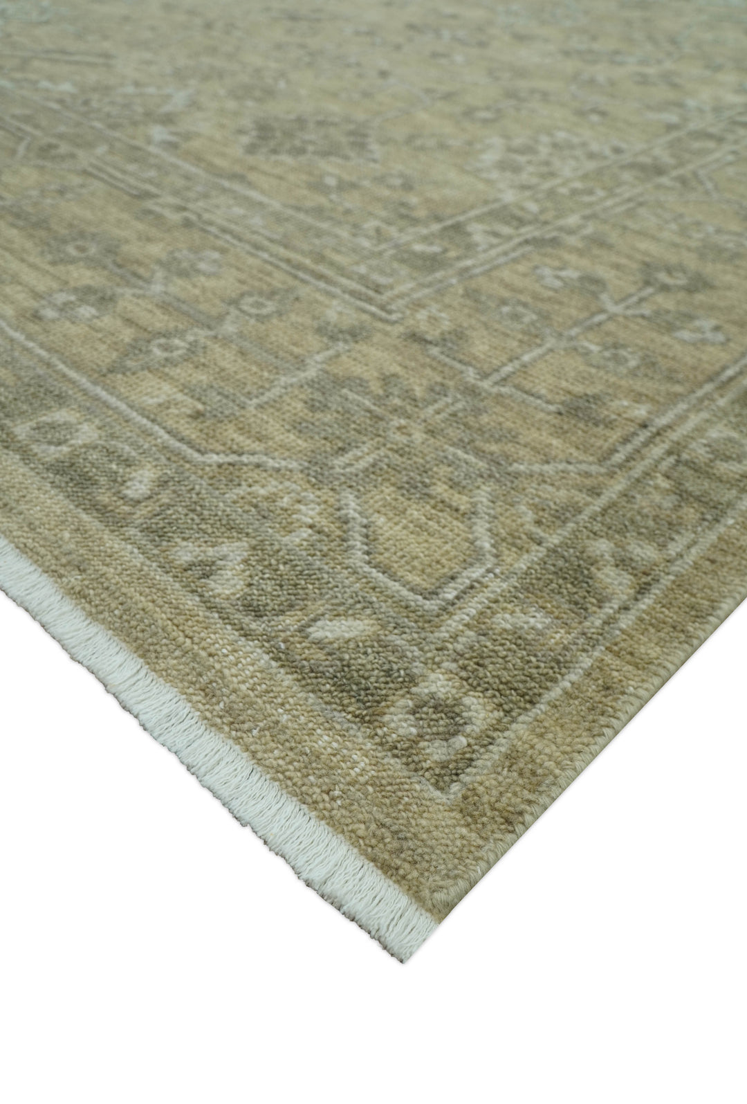 Traditional Camel and Brown Hand Knotted Fine Turkish Knot Wool rug