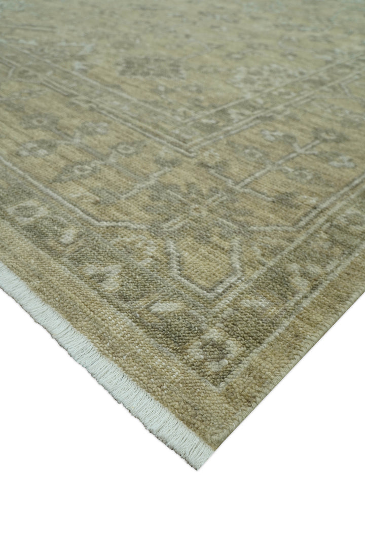 Traditional Camel and Brown Hand Knotted Fine Turkish Knot Wool rug