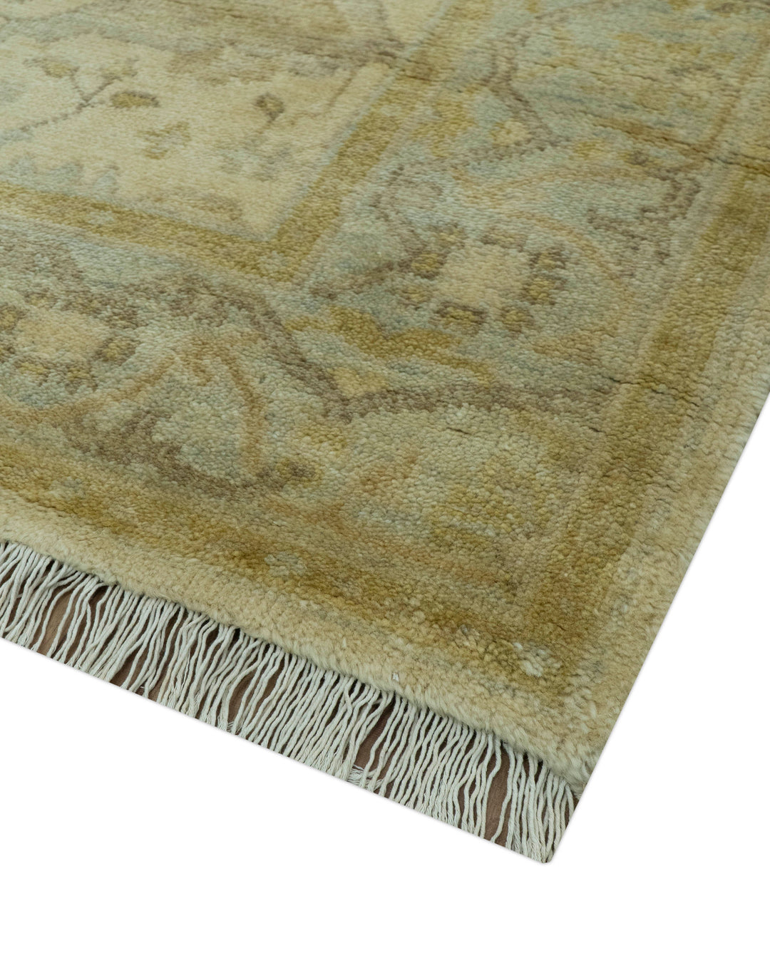 Traditional Oushak Design  Beige And Gray 4x6 Hand Knotted Wool Area Rug