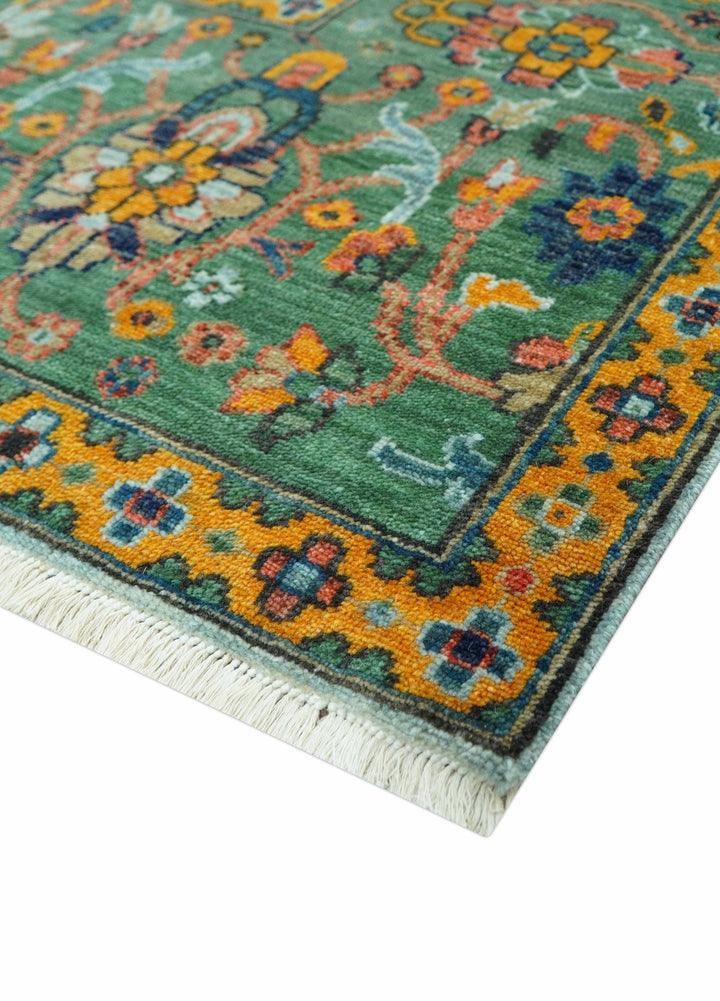 Blue Traditional Turkish knot fine 9.6x12 Hand knotted Wool Area Rug