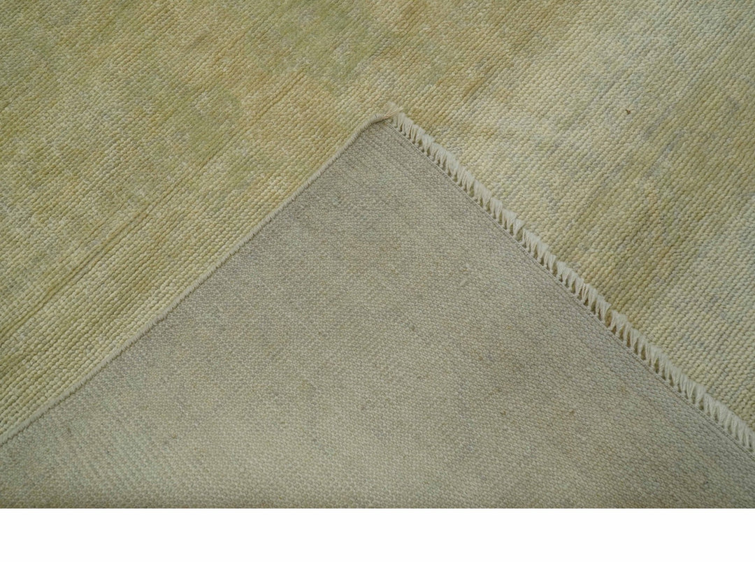 9x12 Antique Oriental Oushak Beige Hand knotted Wool Area Rug - The Rug Decor
