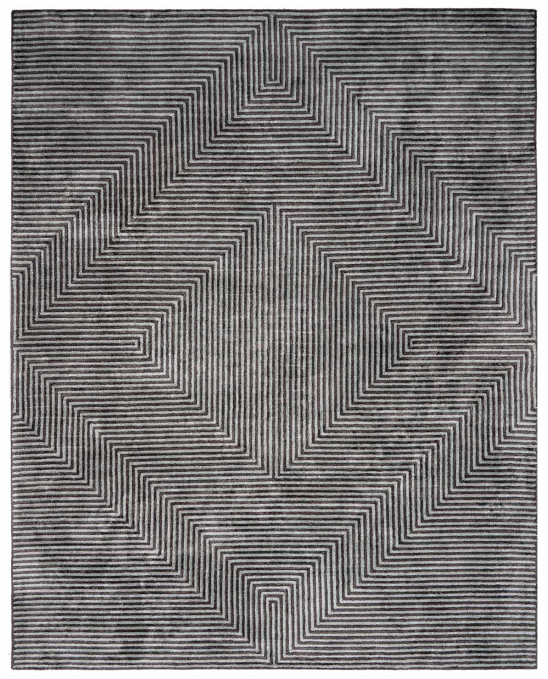 Allston Modern Style Gray And Black Hand Tufted Area Rug