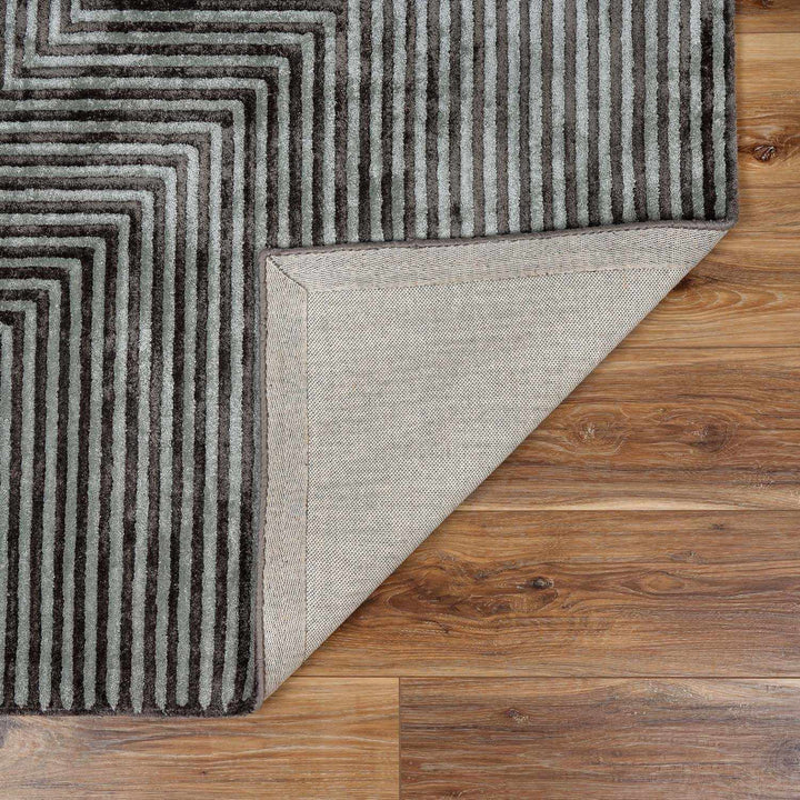 Allston Modern Style Gray And Black Hand Tufted Area Rug
