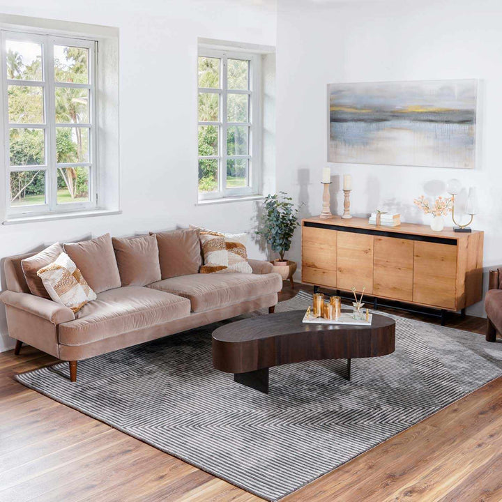 Allston Modern Style Gray And Black Hand Tufted Area Rug