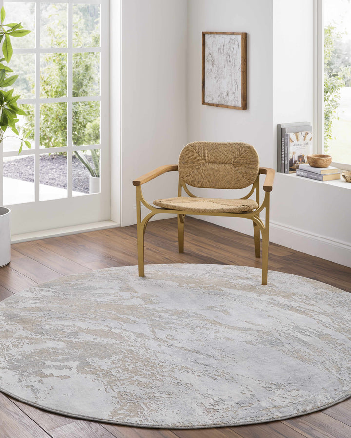 Ambra Gray And Tan Contemporary Abstract Design Rug