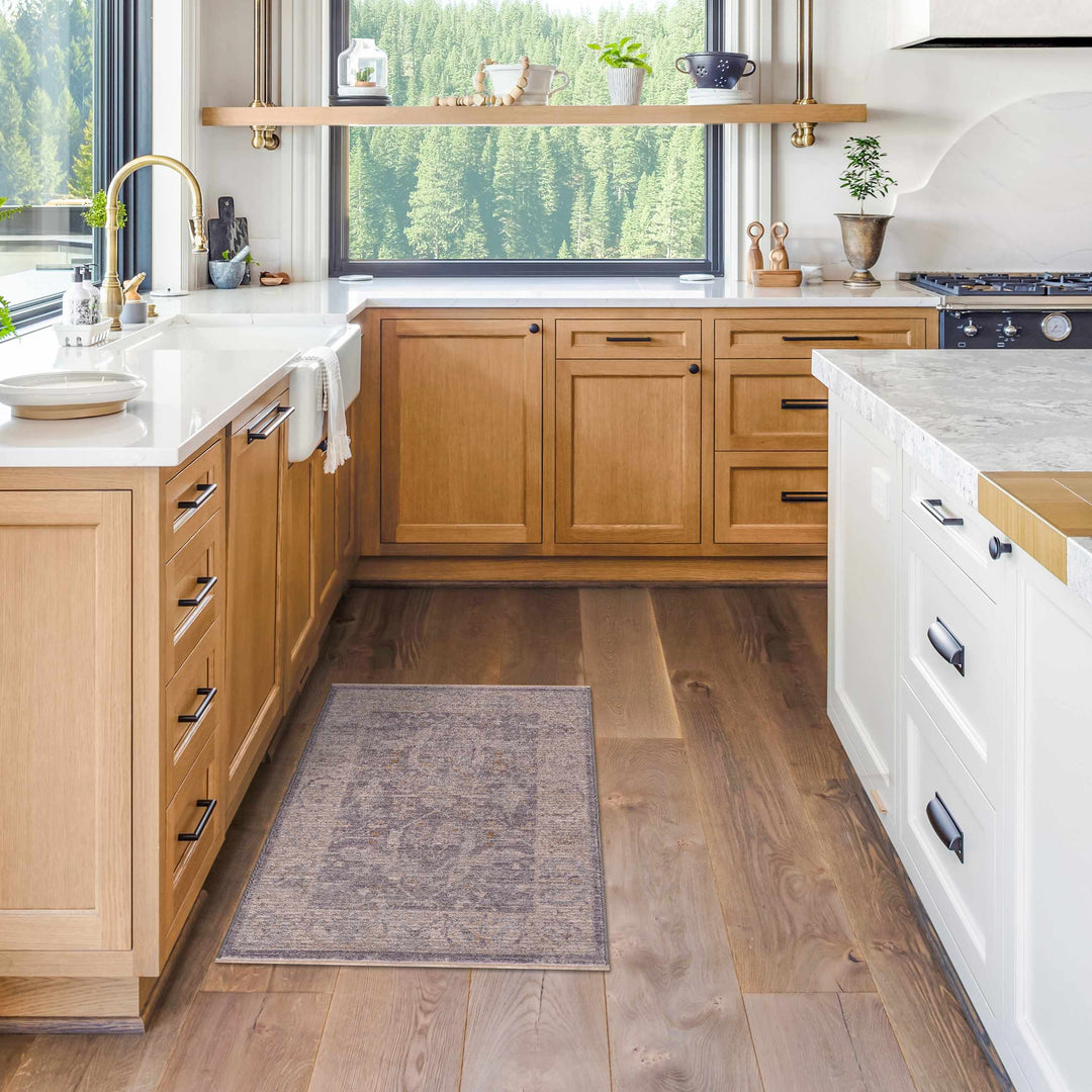 Binx Traditional Style Gray And Ivory Rug