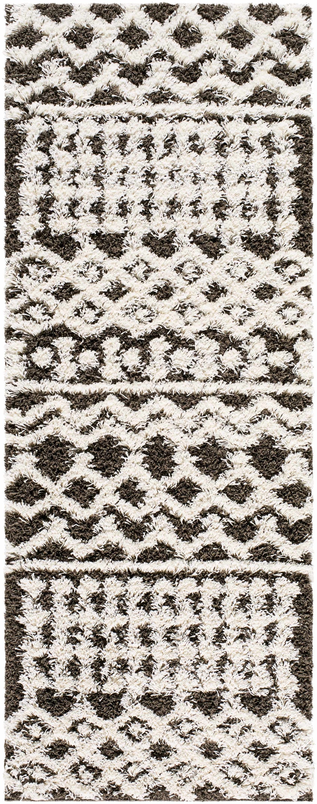 Aysel Contemporary Brown And White Area Rug