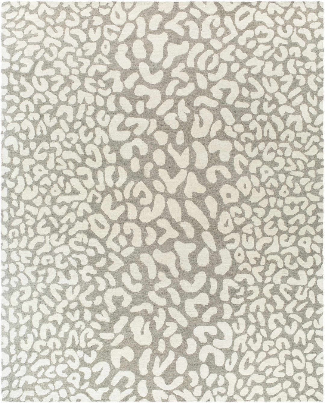 Azuka Leopard Print Beige Hand Tufted Wool Area Rug