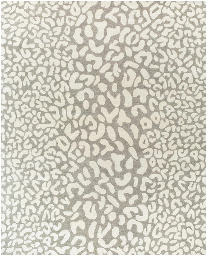 Azuka Leopard Print Beige Hand Tufted Wool Area Rug