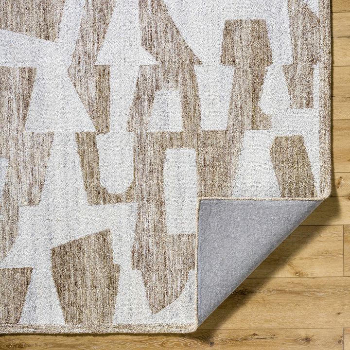 Brendy Contemporary Abstract Beige And Ivory Rug