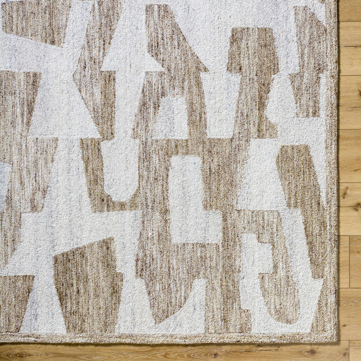 Brendy Contemporary Abstract Beige And Ivory Rug