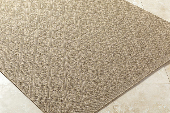 Bandit Modern Geometric Camel Outdoor Area Rug