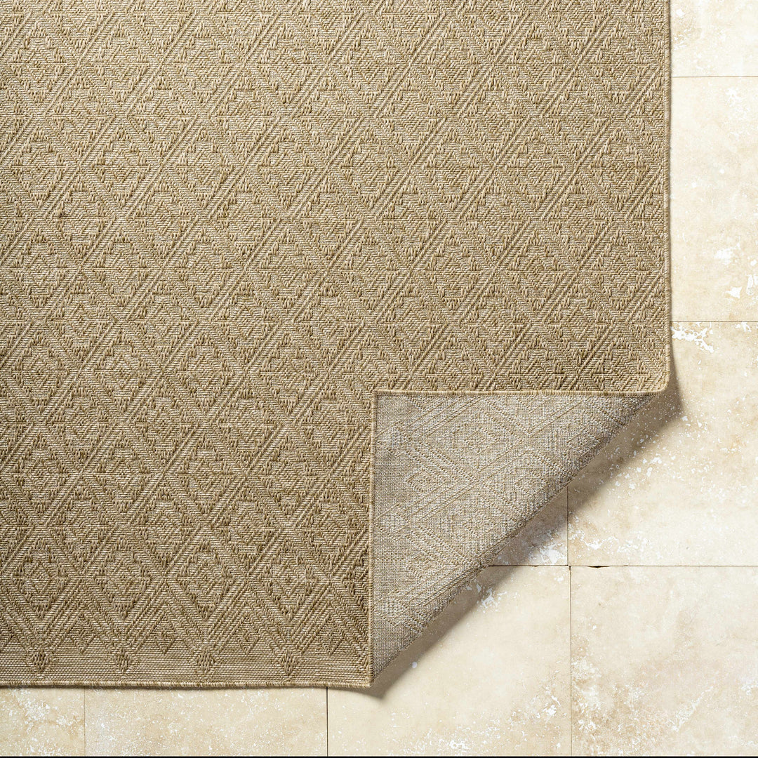 Bandit Modern Geometric Camel Outdoor Area Rug