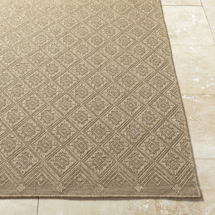 Bandit Modern Geometric Camel Outdoor Area Rug
