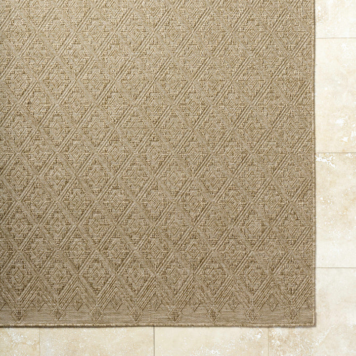 Bandit Modern Geometric Camel Outdoor Area Rug