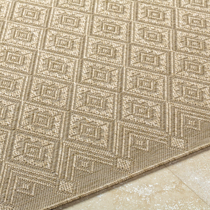 Bandit Modern Geometric Camel Outdoor Area Rug