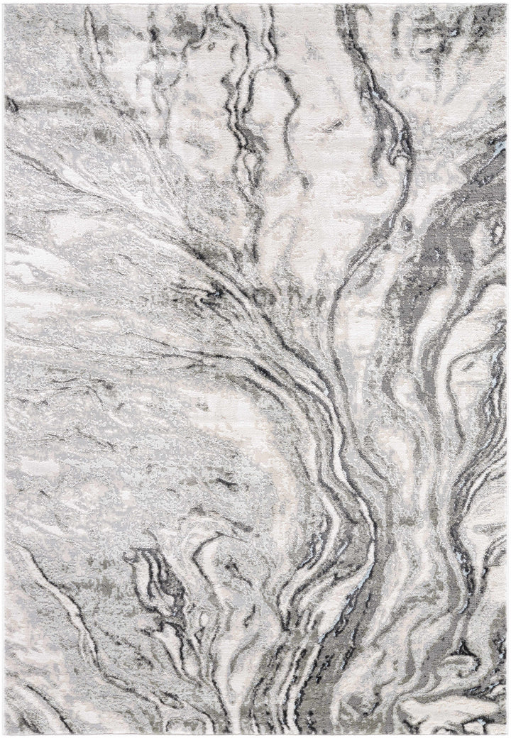 Brandi Modern Abstract Design Gray Area Rug