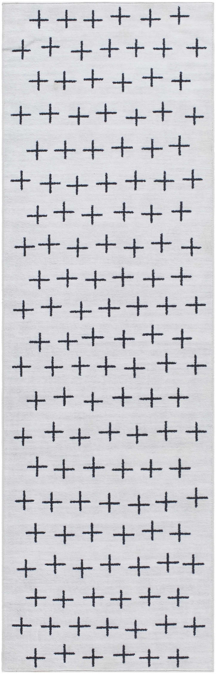 Owain Modern Style Ivory And Charcoal Washable Area Rug