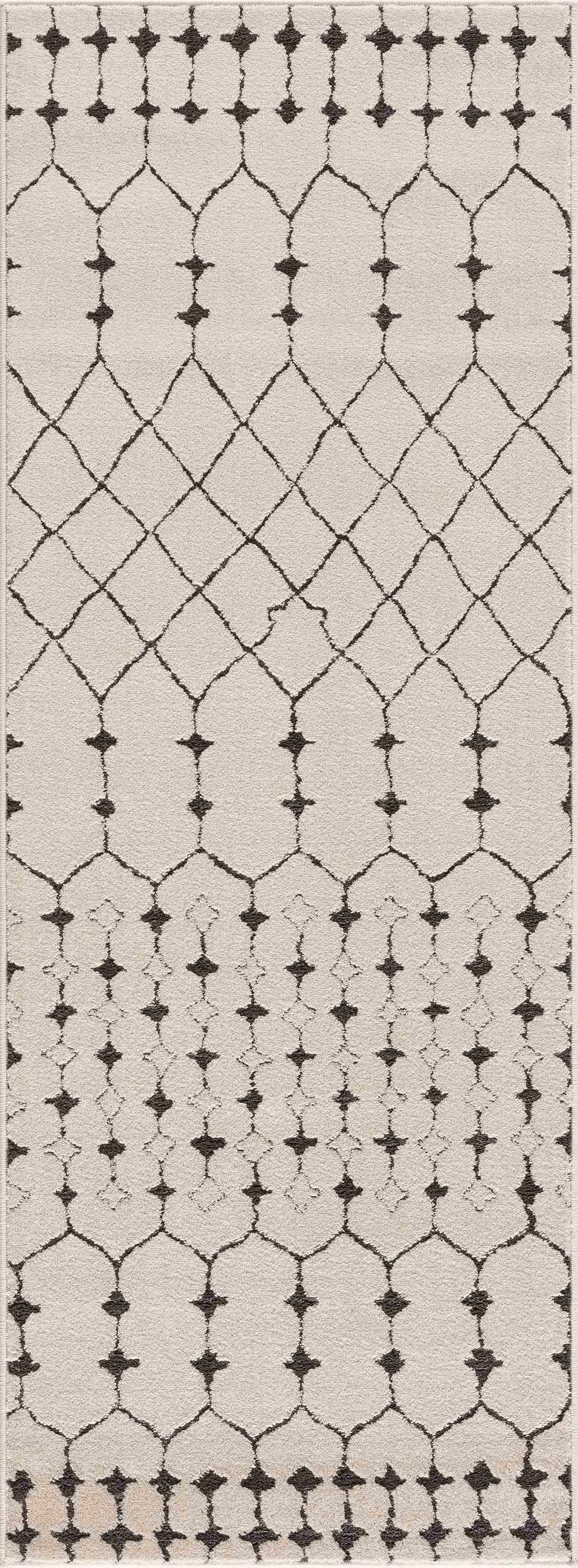 Chubbuck Modern Style Ivory And Charcoal Area Rug
