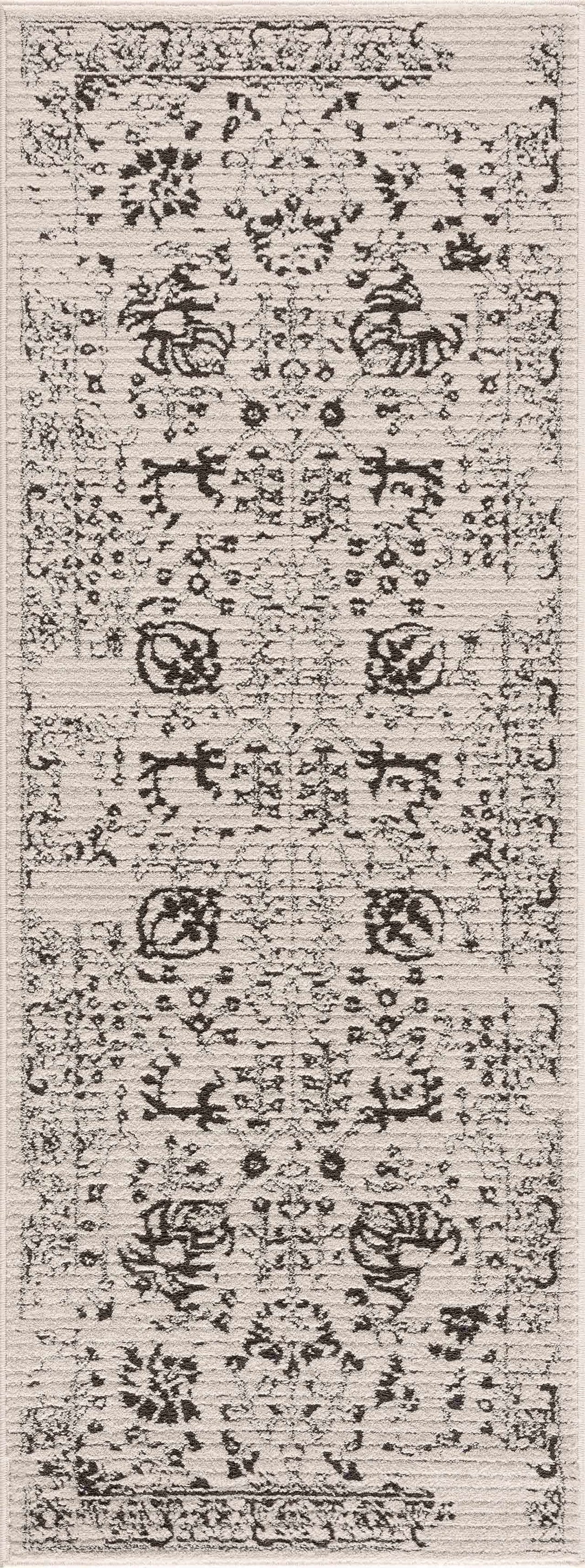 Turkey Traditional Style Ivory And Charcoal Area Rug