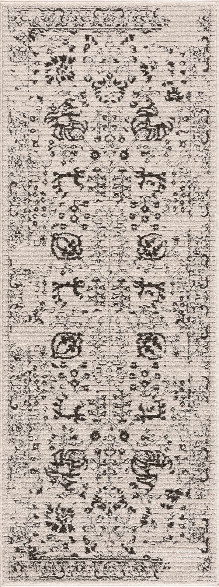 Turkey Traditional Style Ivory And Charcoal Area Rug