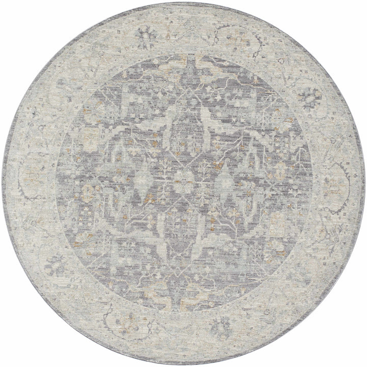 Binx Traditional Style Gray And Ivory Rug