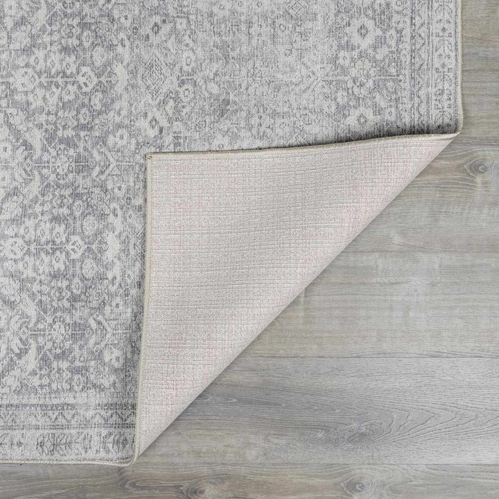 Alyria Traditional Style Gray And Silver Area Rug