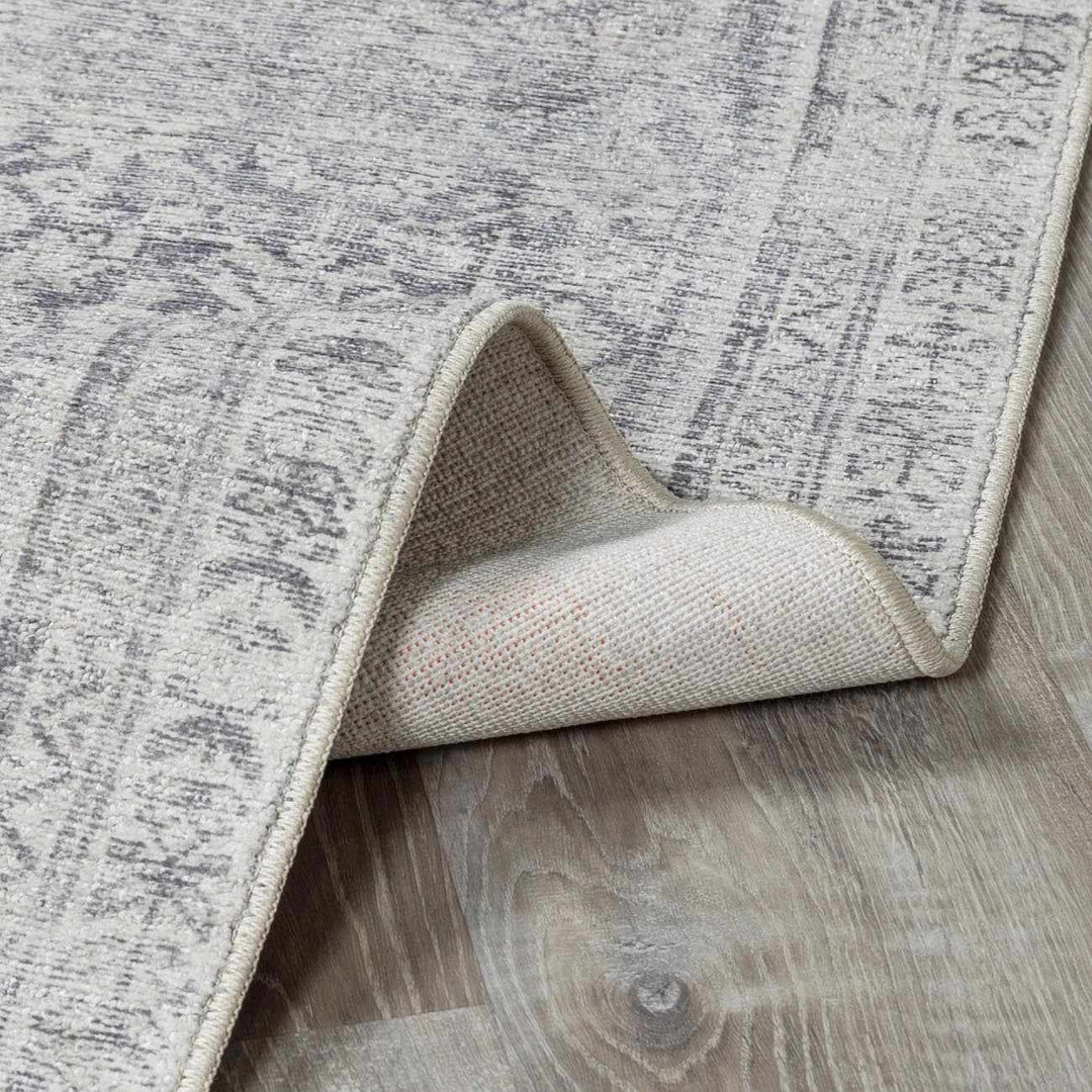 Alyria Traditional Style Gray And Silver Area Rug