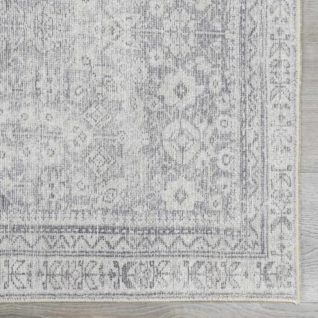 Alyria Traditional Style Gray And Silver Area Rug