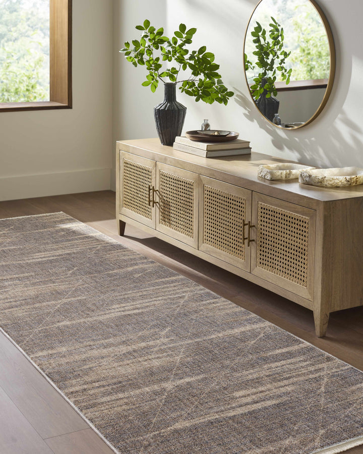 Usonia Contemporary Abstract Gray And Beige Area Rug