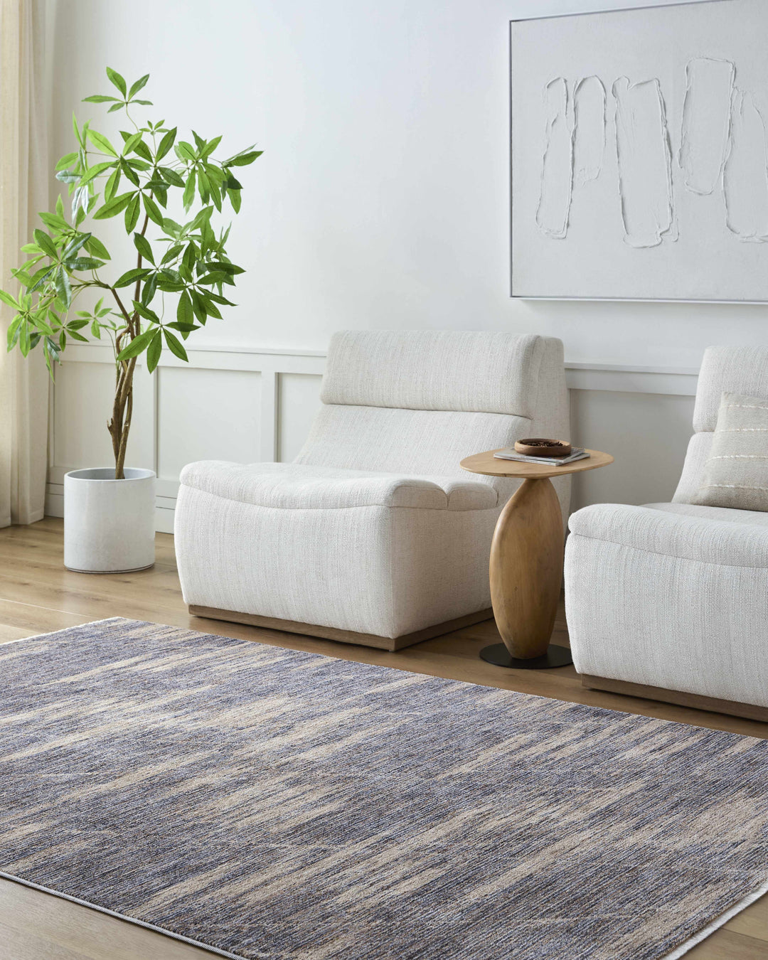Usonia Contemporary Abstract Gray And Beige Area Rug