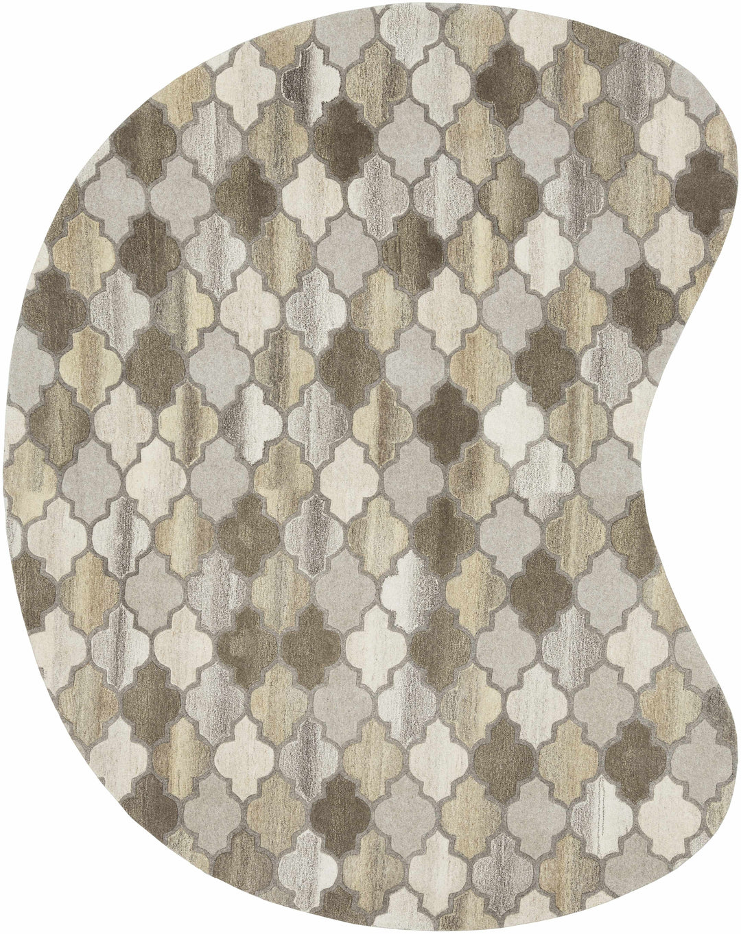 Bluffdale Modern Style Gray And Beige Hand Tufted Wool Area Rug