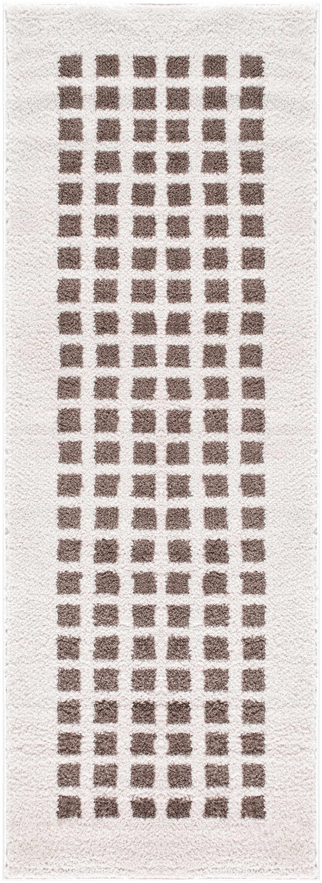 Baback Modern Geometrical Beige And Brown Area Rug