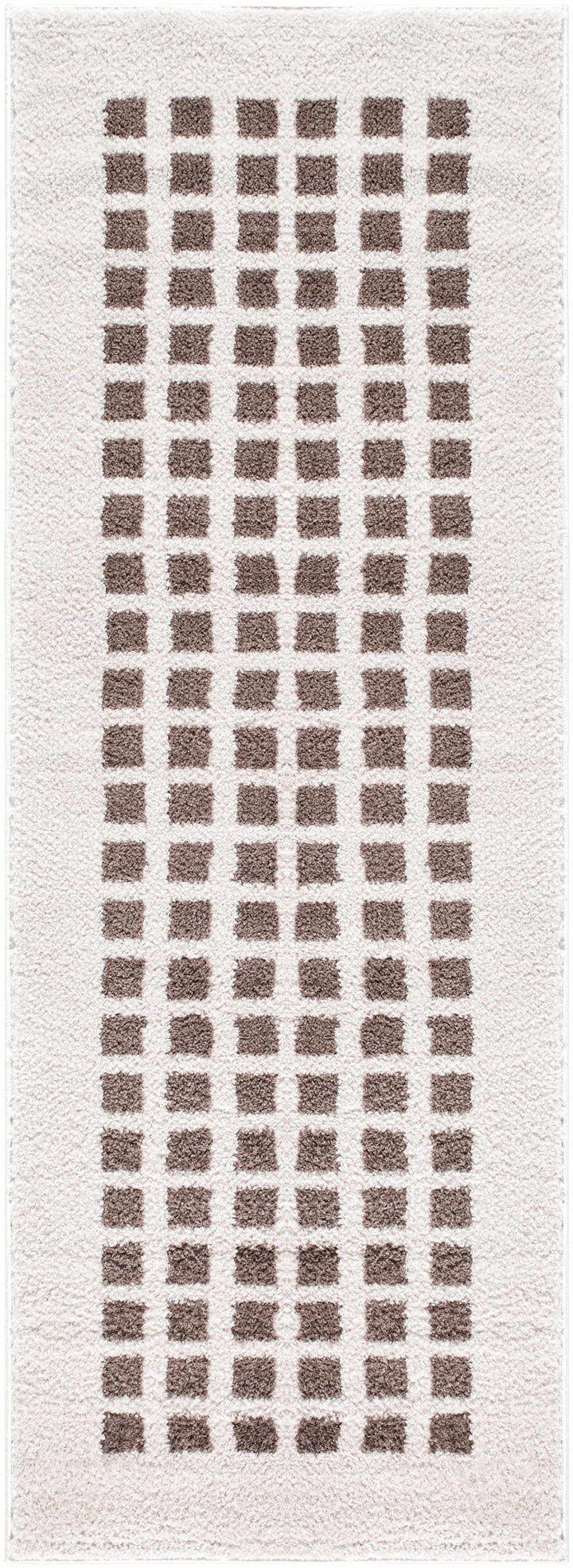 Baback Modern Geometrical Beige And Brown Area Rug
