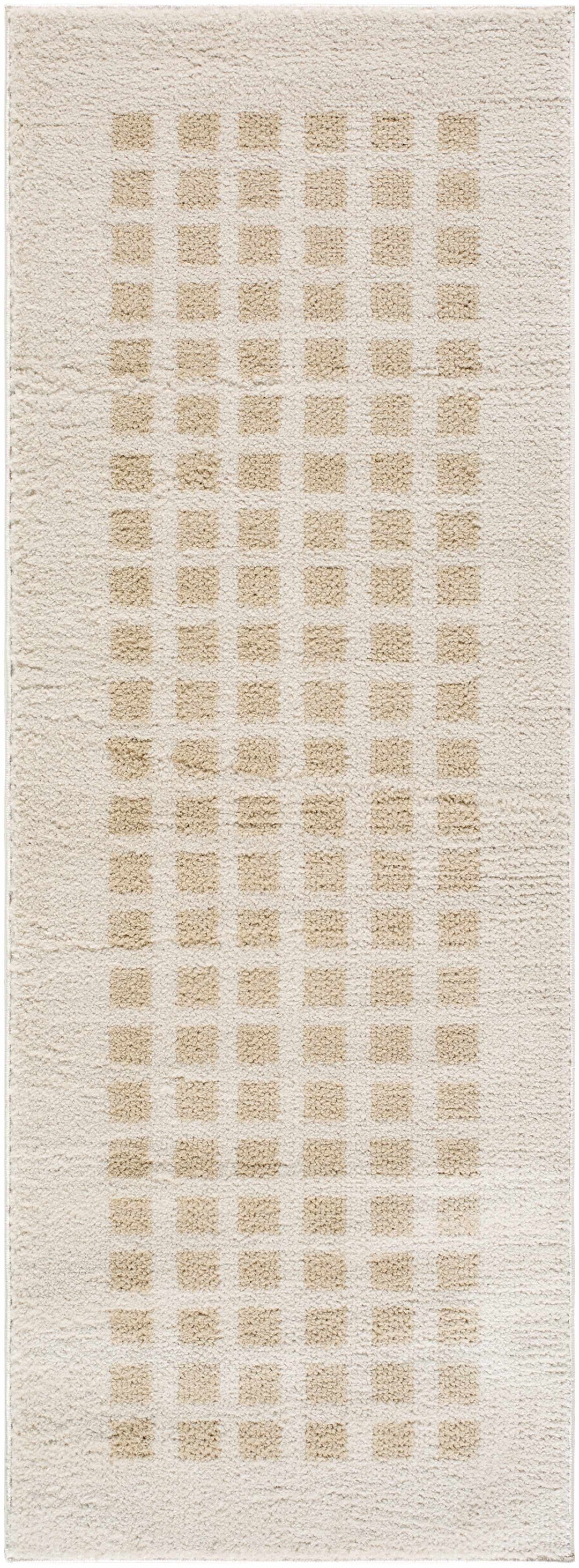Baback Modern Geometrical Beige Washable Area Rug