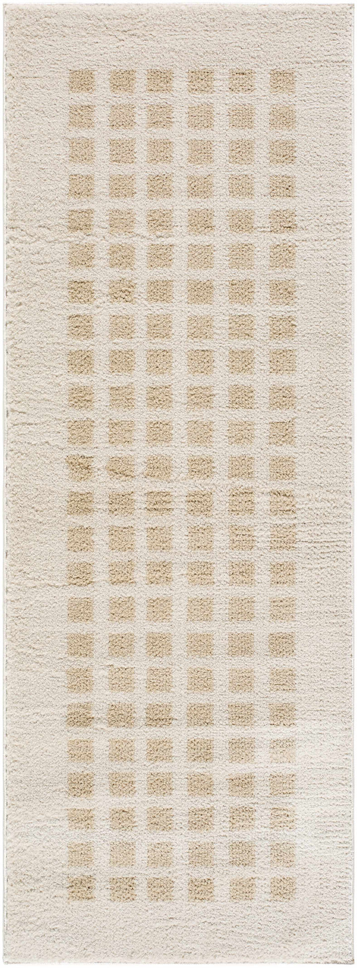 Baback Modern Geometrical Beige Washable Area Rug
