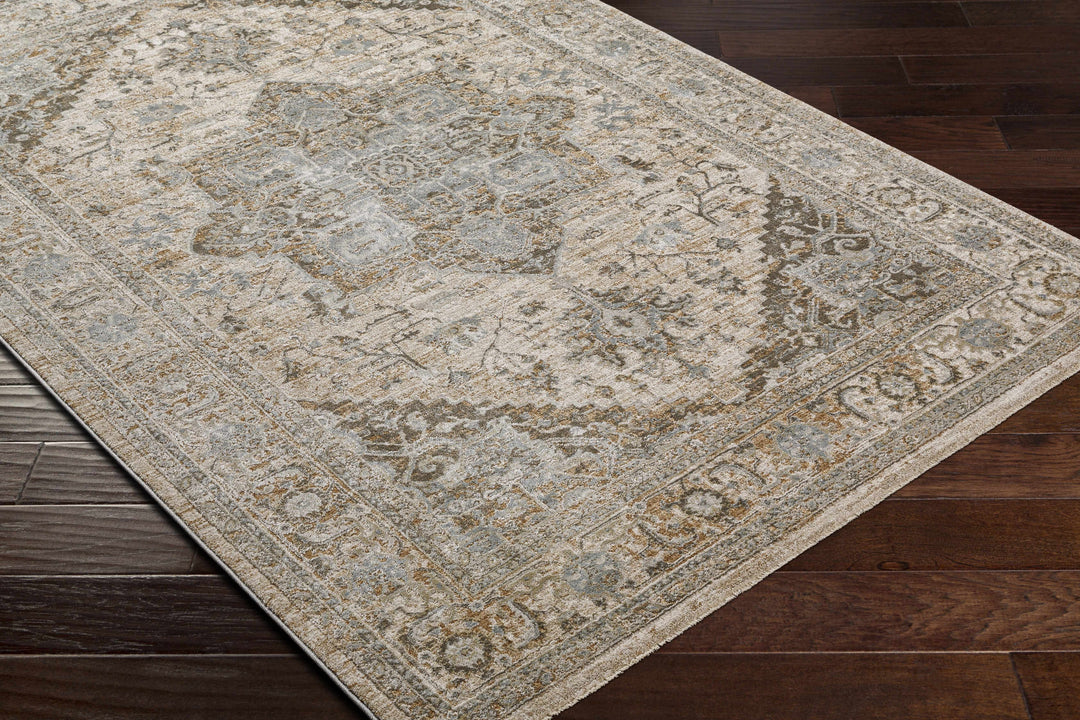 Ballisodare Traditional Medallion Design Brown And Beige Rug