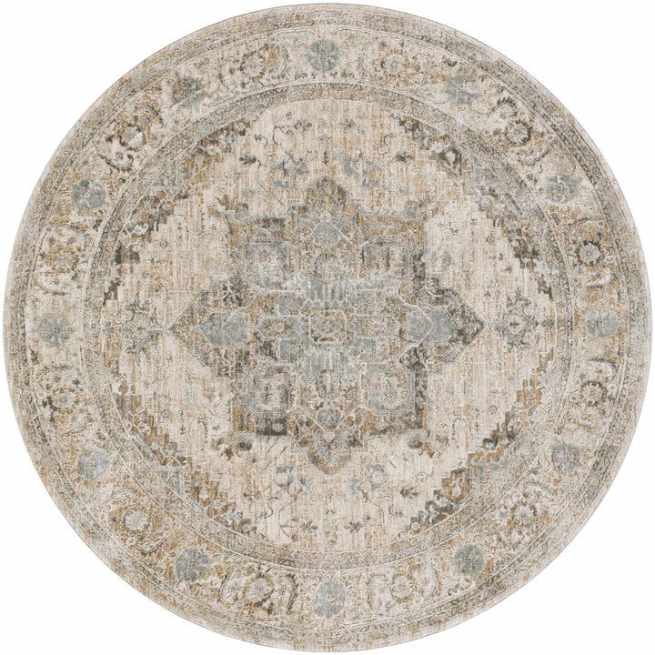 Ballisodare Traditional Medallion Design Brown And Beige Rug