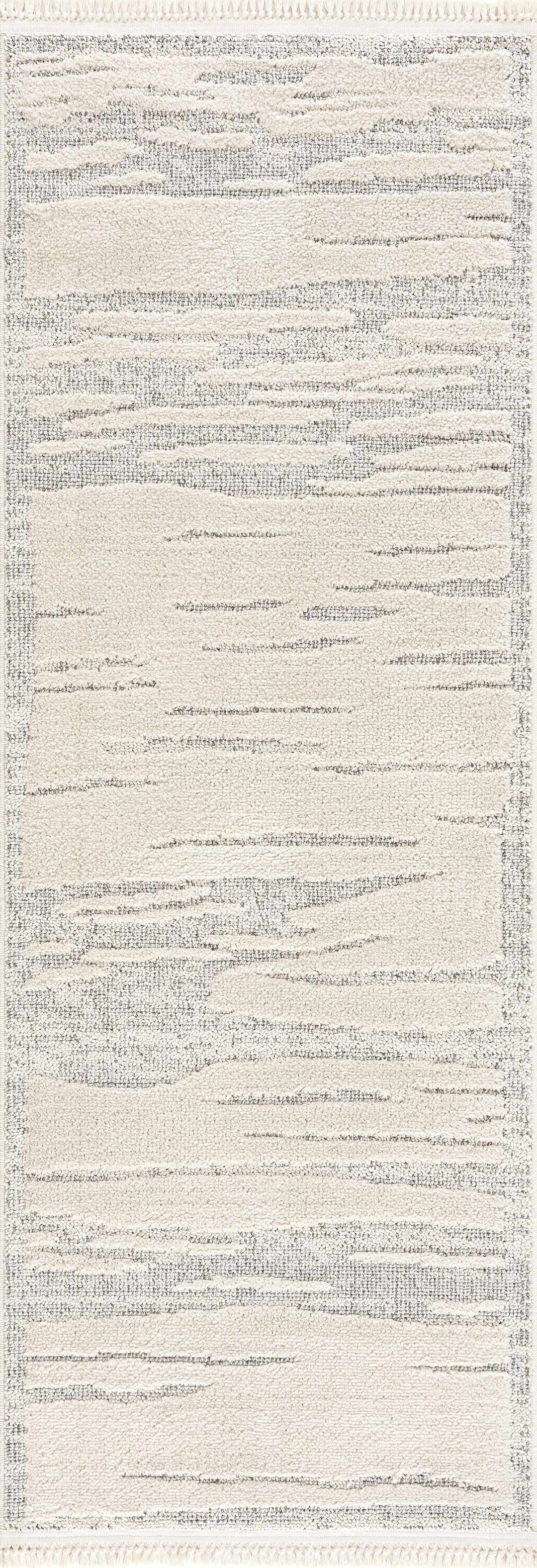 Lave Modern Abstract Design Beige Area Rug
