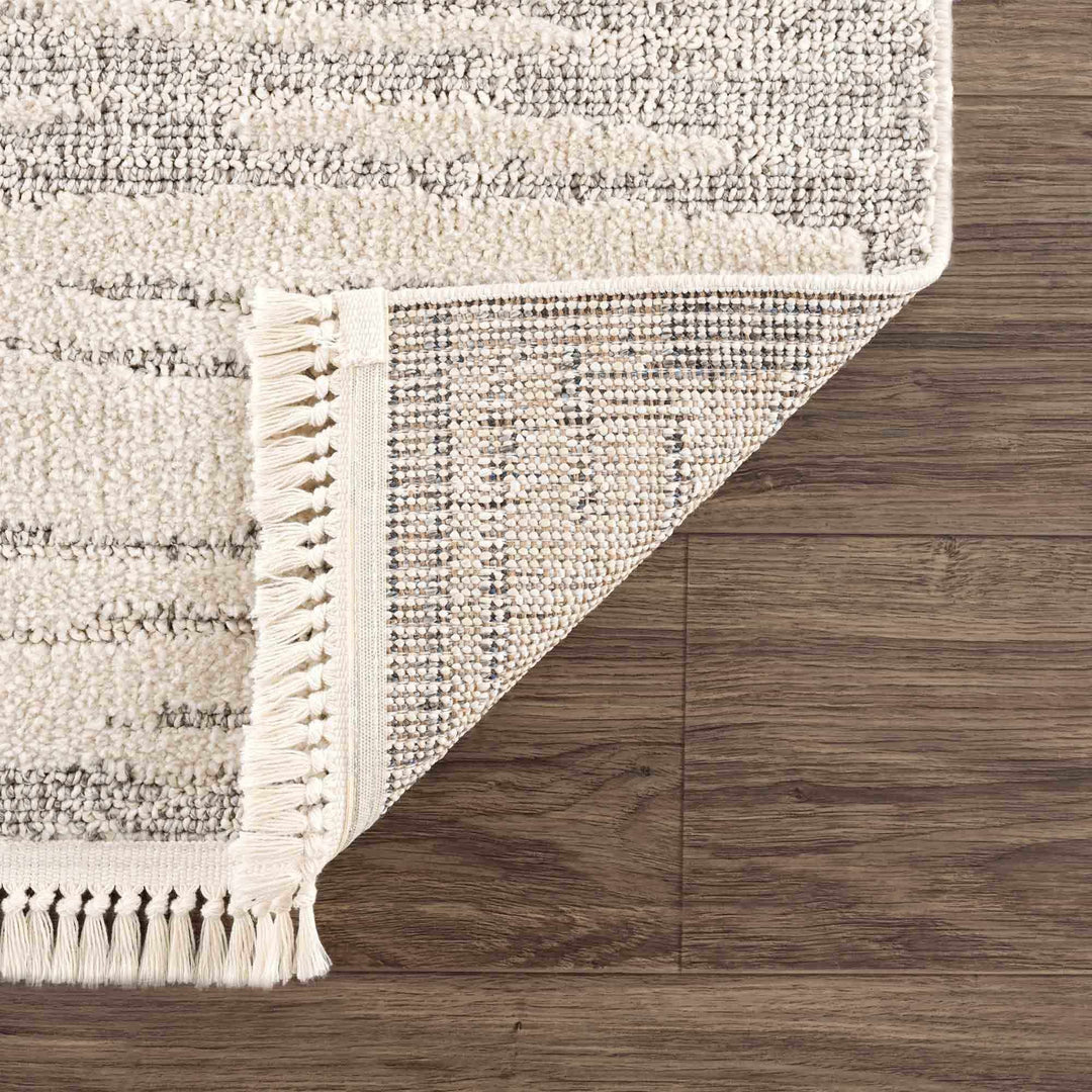 Lave Modern Abstract Design Beige Area Rug