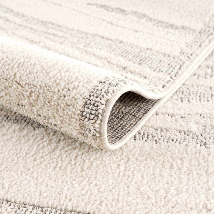 Lave Modern Abstract Design Beige Area Rug