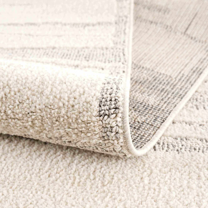 Lave Modern Abstract Design Beige Area Rug