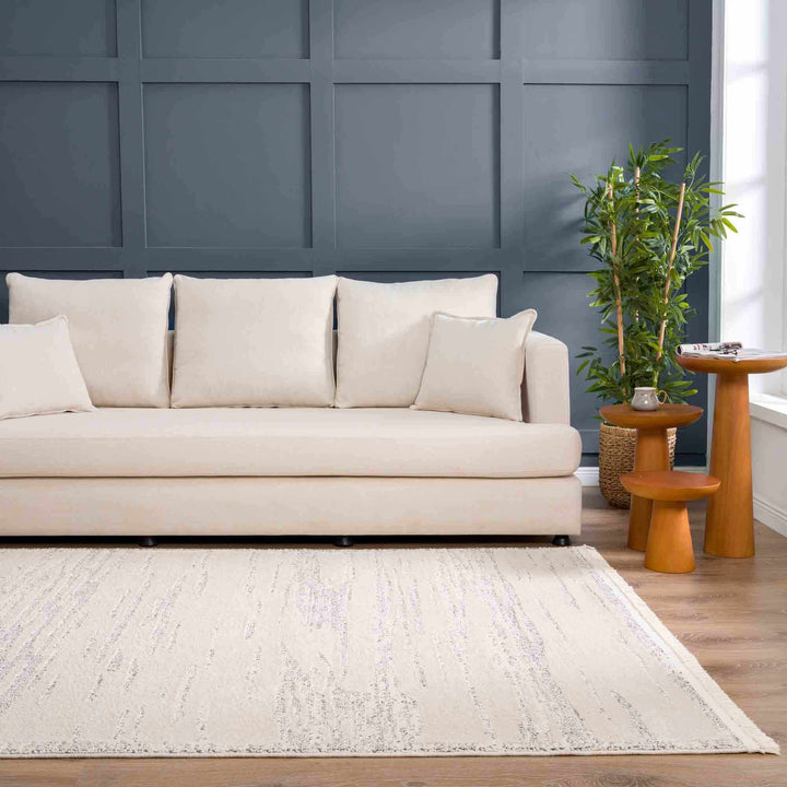 Lave Modern Abstract Design Beige Area Rug