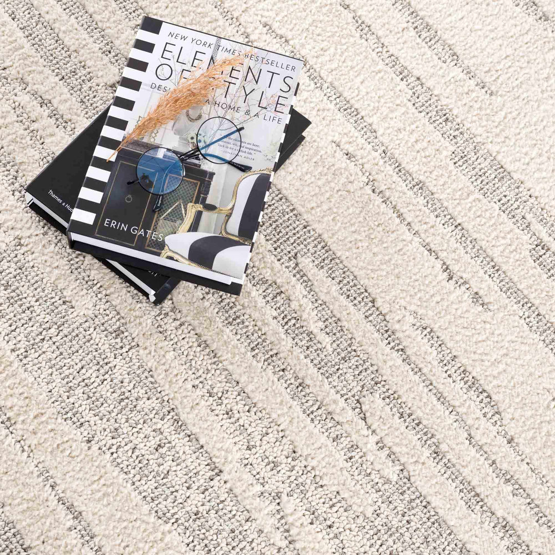 Lave Modern Abstract Design Beige Area Rug