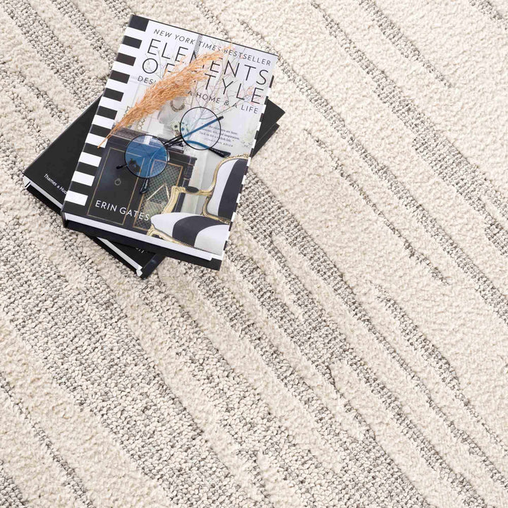 Lave Modern Abstract Design Beige Area Rug