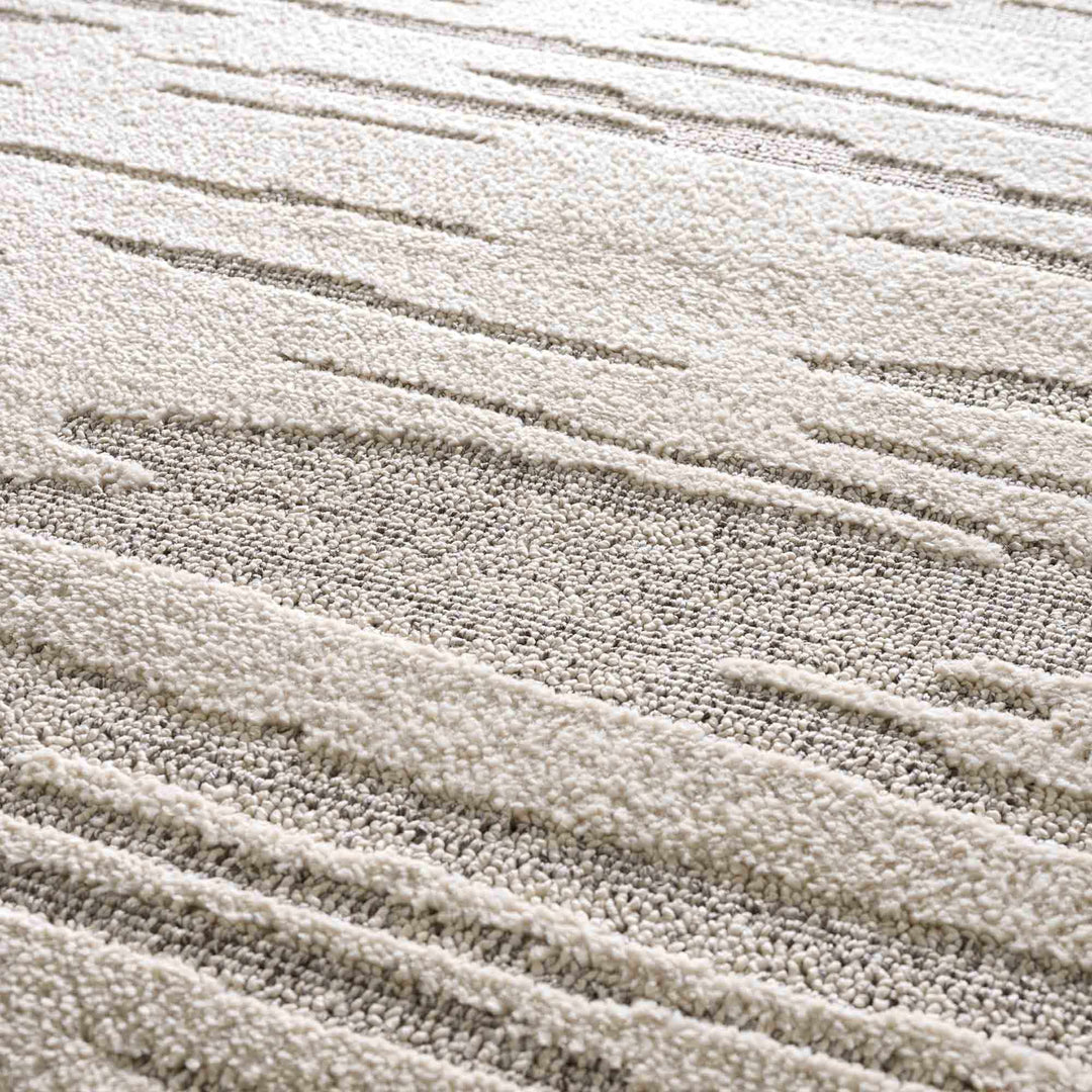 Lave Modern Abstract Design Beige Area Rug