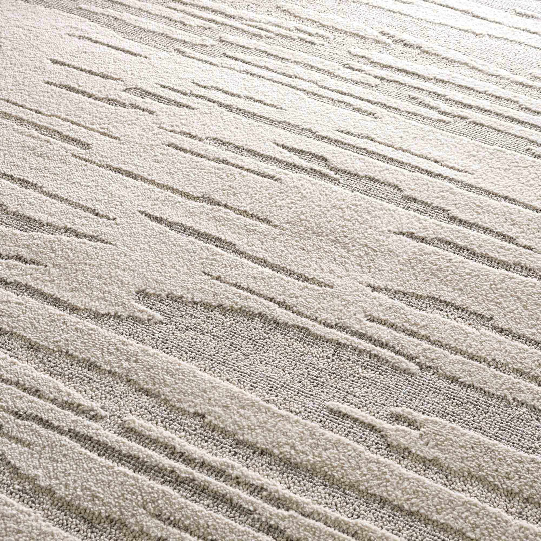 Lave Modern Abstract Design Beige Area Rug